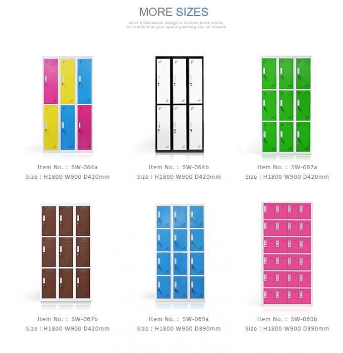 Vestuário portátil do quarto do armazenamento durável de aço colorido novo da roupa das crianças do armário do projeto