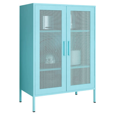 Armazenamento Lcoker da altura do armário de aço de Mesh Door Dining Room Storage meio