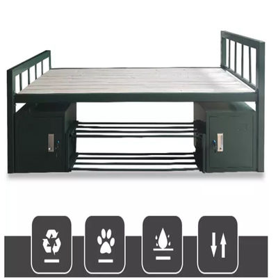 O pó revestiu o exército resistente Gray Green Color Steel Bed com o cacifo inferior