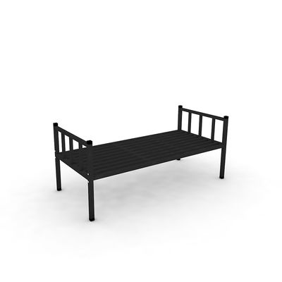 Cama de beliche branca preta laminada da cor do tubo de aço da casa de alojamento