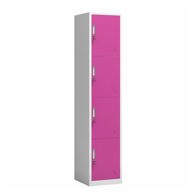Armário do cacifo de armazenamento do metal das seções das portas 4 do vertical 4 para a escola