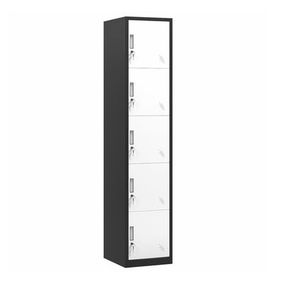 As 5 portas verticais 5 secionam tipos do cacifo de armazenamento do metal do estilo com fechamento