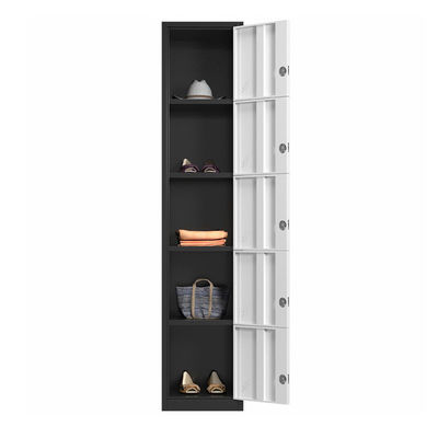 As 5 portas verticais 5 secionam tipos do cacifo de armazenamento do metal do estilo com fechamento