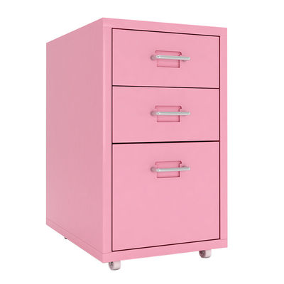 Armazenamento Nightstand móvel do metal das gavetas do quarto 3 da casa com rodas