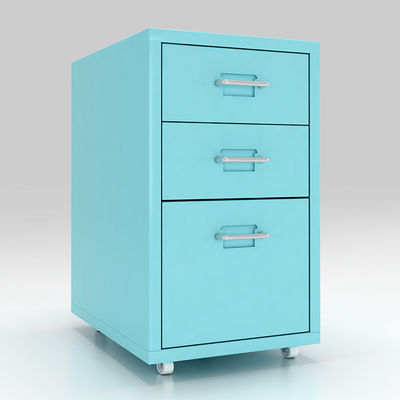 Armazenamento Nightstand móvel do metal das gavetas do quarto 3 da casa com rodas