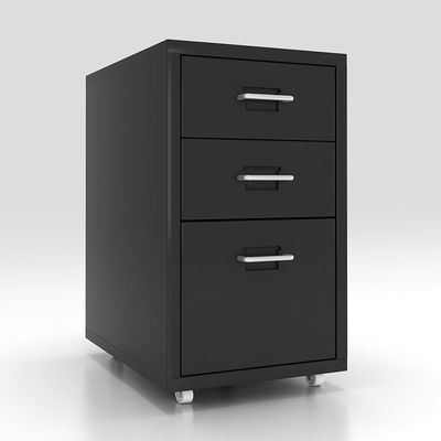 Armazenamento Nightstand móvel do metal das gavetas do quarto 3 da casa com rodas