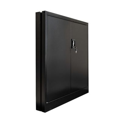 Prateleira dobrável Cabient do armazenamento do metal de 2 portas com punho Recessed