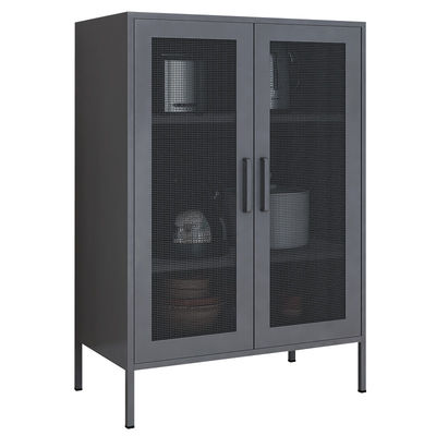 Armazenamento Lcoker da altura do armário de aço de Mesh Door Dining Room Storage meio