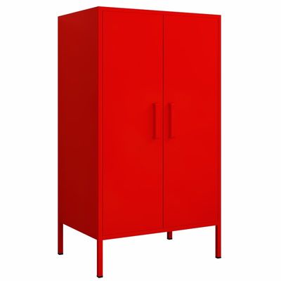 Cacifo de armazenamento em casa meio da altura das portas do metal do quarto dois com pé