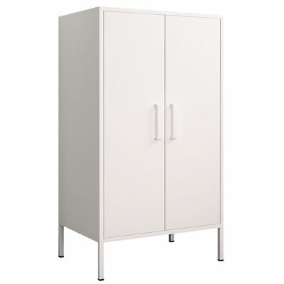 Cacifo de armazenamento em casa meio da altura das portas do metal do quarto dois com pé