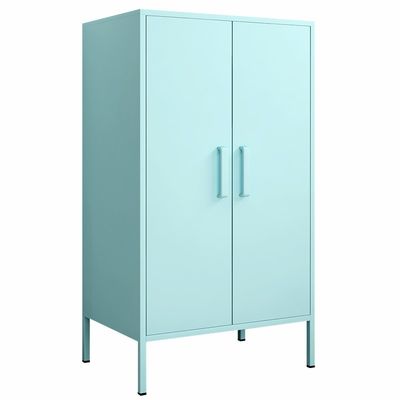 Cacifo de armazenamento em casa meio da altura das portas do metal do quarto dois com pé