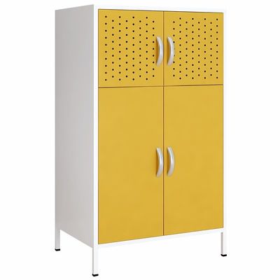 Cacifo de armazenamento de aço da série colorida branca da porta 2 do quadro com pé alto