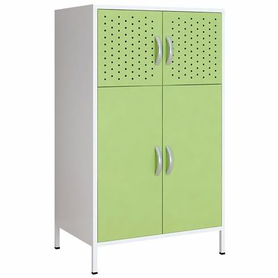 Cacifo de armazenamento de aço da série colorida branca da porta 2 do quadro com pé alto