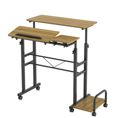 Tabela móvel ajustável do computador da altura do Office Home com rodas e anfitrião