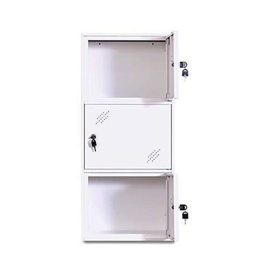 Cacifo do arquivo do metal do cacifo da altura do escritório montado e combinável da porta 3 branca meio