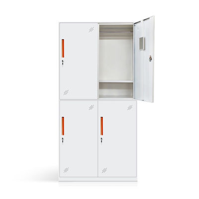 Das portas dobro do vestuário 4 do cacifo do metal do armazenamento da cor da casa do Gym quadro magro