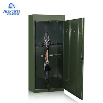Cacifos de armazenamento verdes da bicicleta do metal de Verticle do armário de armazenamento do metal com fechamento