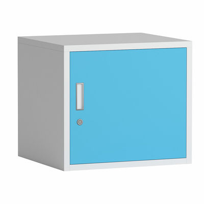 Fechamento e prateleira chaves de Gray Cube Storage Box With da escola da casa do metal