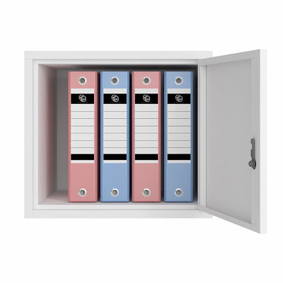 Fechamento e prateleira chaves de Gray Cube Storage Box With da escola da casa do metal