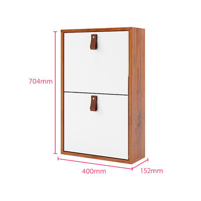 Derrubando o organizador horizontal Metal Shoe Cabinet do armazenamento de cremalheira da sapata de 2 gavetas