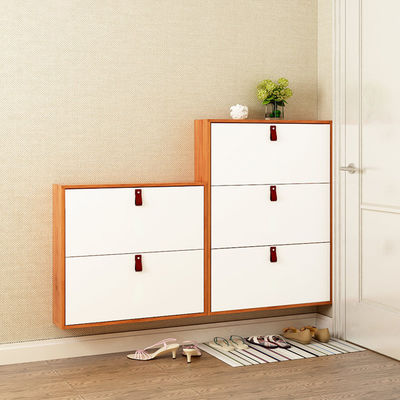 Derrubando o organizador horizontal Metal Shoe Cabinet do armazenamento de cremalheira da sapata de 2 gavetas