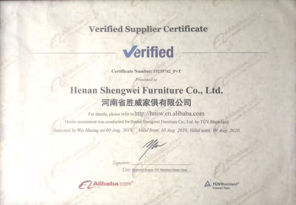 China Luoyang Metaniture Trading Co., Ltd. Certificações